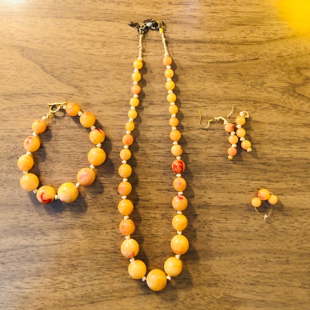 Light Amber Handmade jewelry set